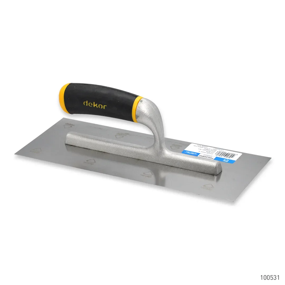 Dekor Alçı Malası Alüminyum Saplı Paslanmaz Çelik 12 x 30 cm