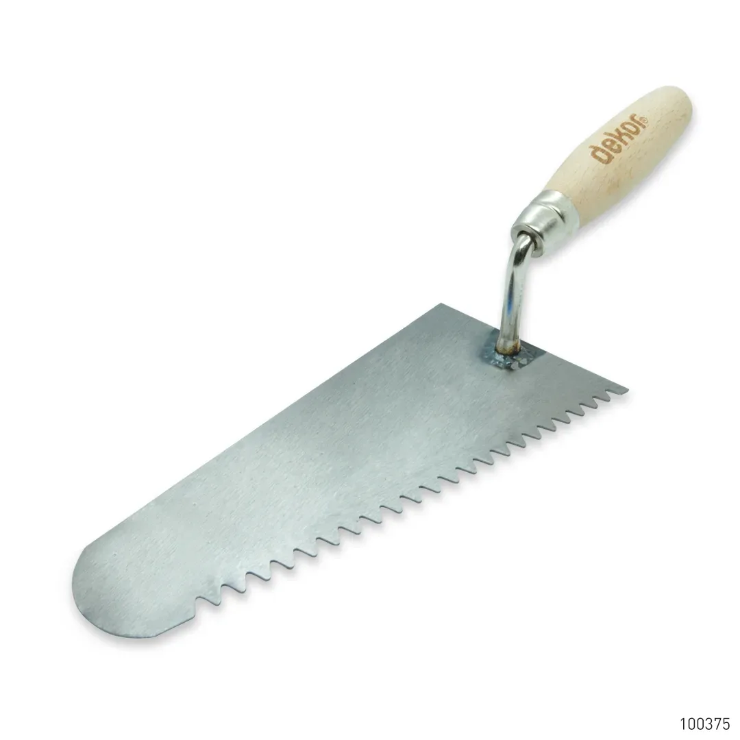 Dekor Beyaz Tuğla Malası Ahşap Saplı Yay Çeliği 22 cm