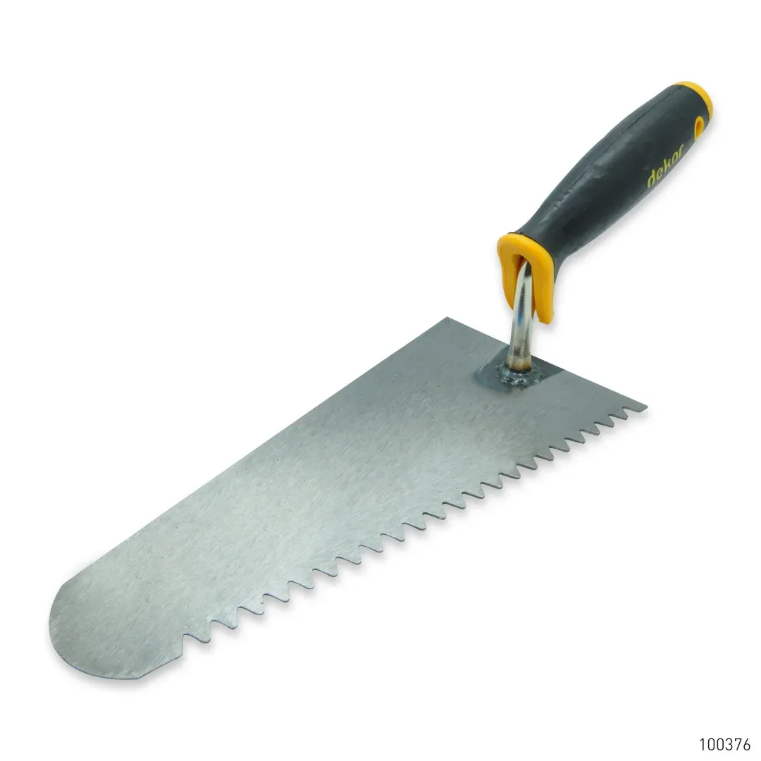 Dekor Beyaz Tuğla Malası Plastik Saplı Yay Çeliği 22 cm