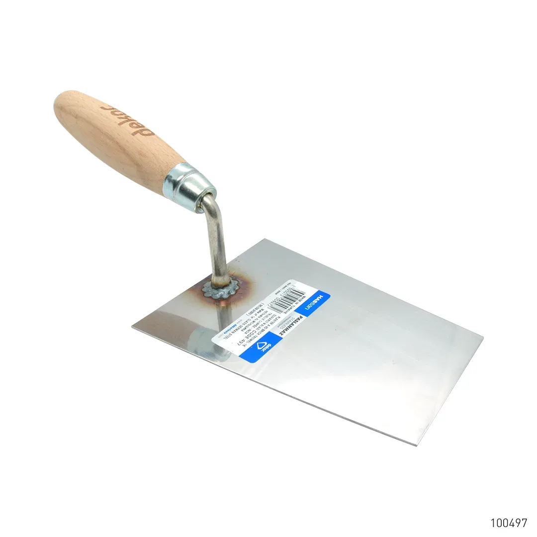 Dekor Duvarcı Malası Ahşap Saplı Paslanmaz Çelik 16 cm