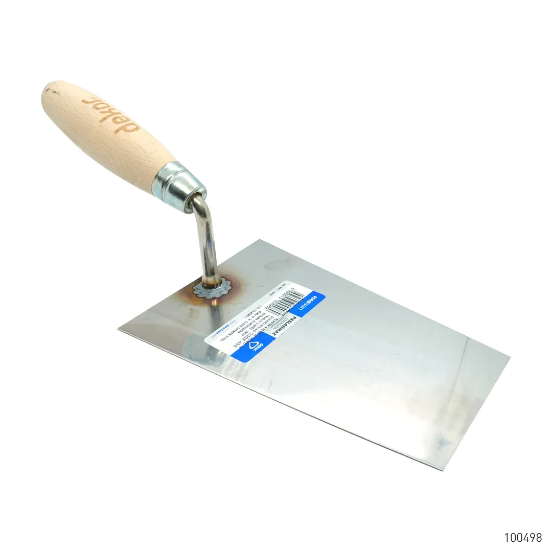 Dekor Duvarcı Malası Ahşap Saplı Paslanmaz Çelik 18 cm