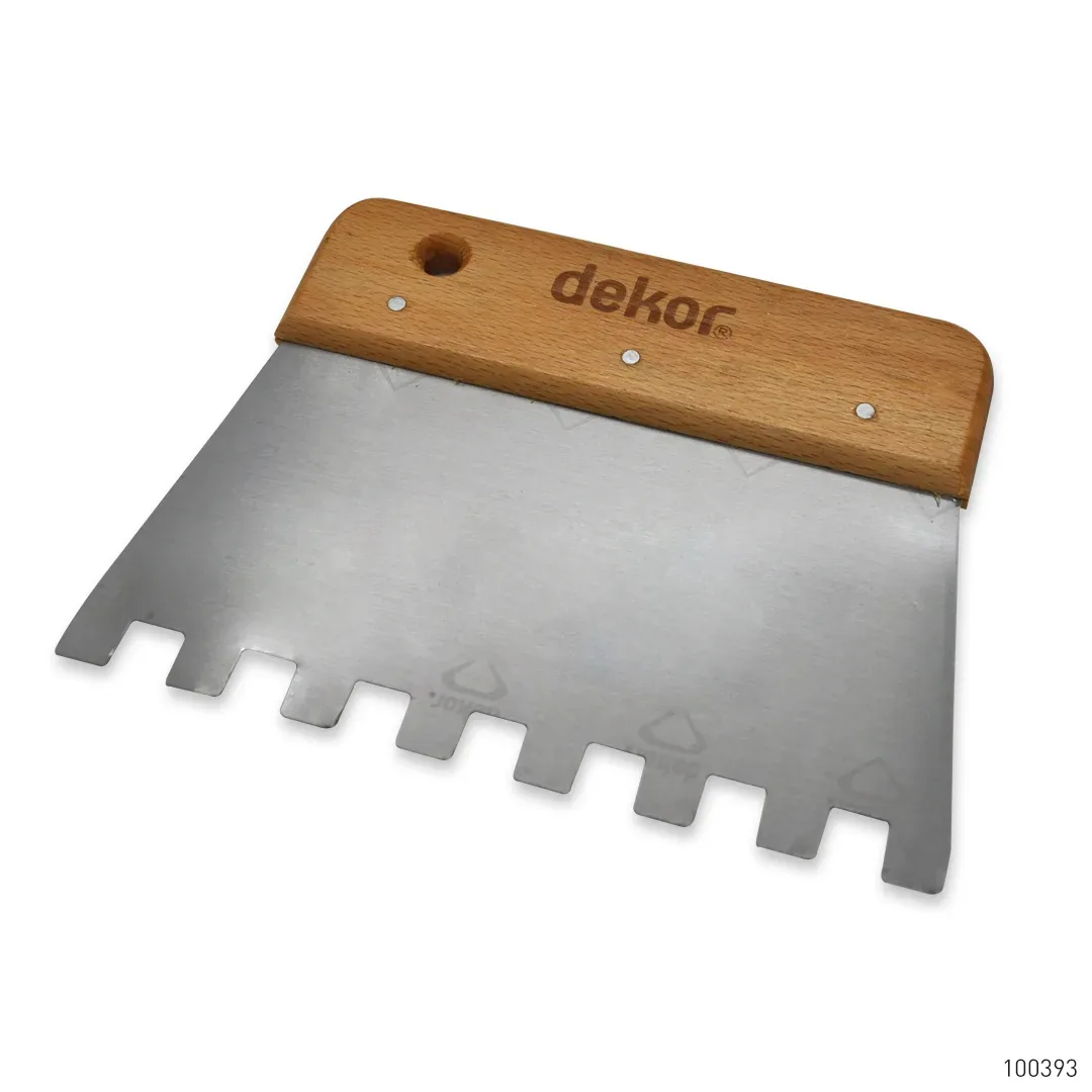 Dekor Fayans Tarağı Kare Dişli Paslanmaz Çelik 6x6 17 cm