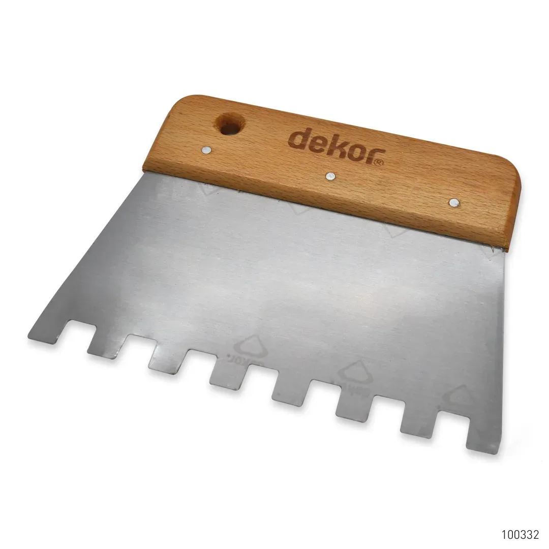 Dekor Fayans Tarağı Kare Dişli Paslanmaz Çelik 8x8 17 cm