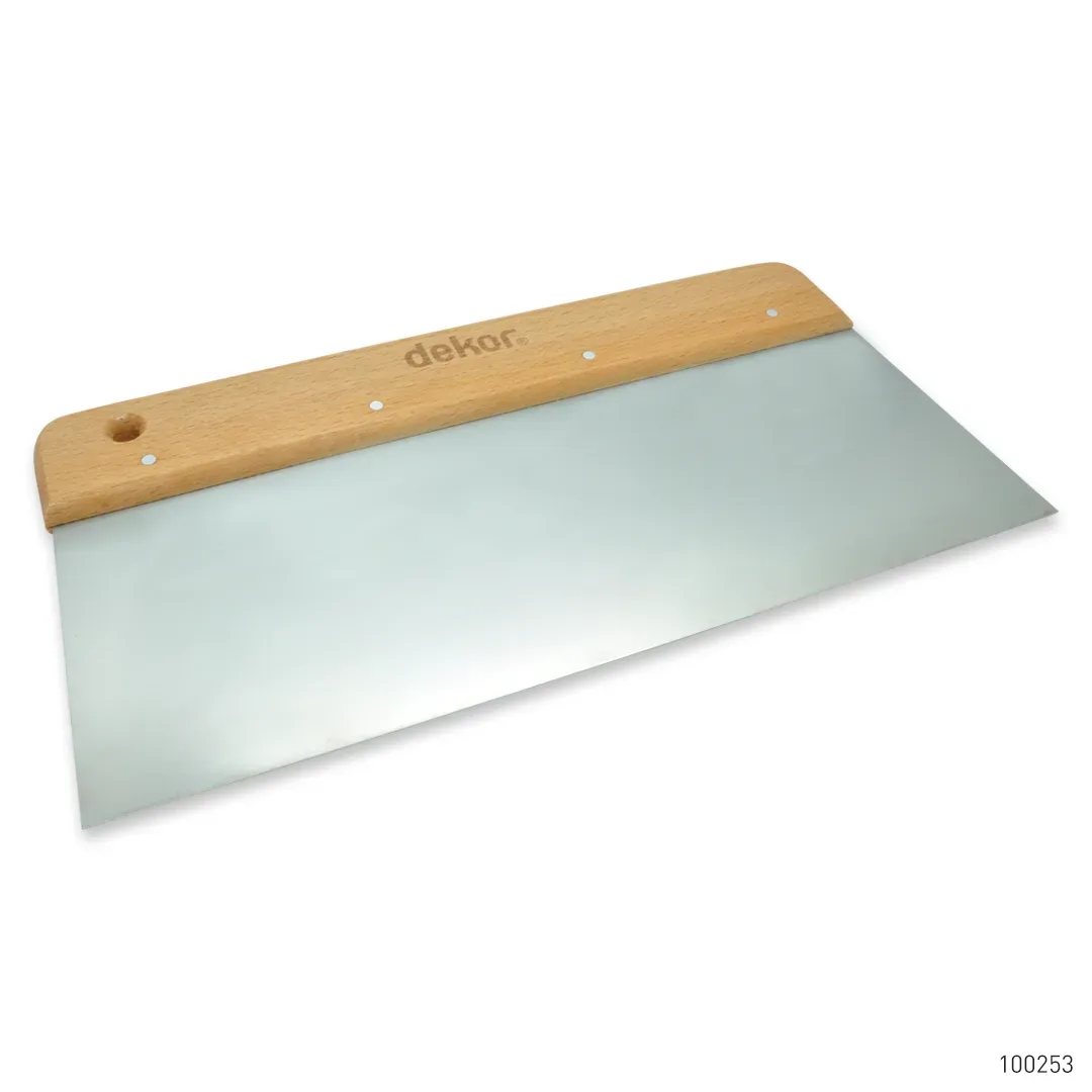 Dekor Geniş Ispatula Ahşap Saplı Paslanmaz Çelik 30 cm