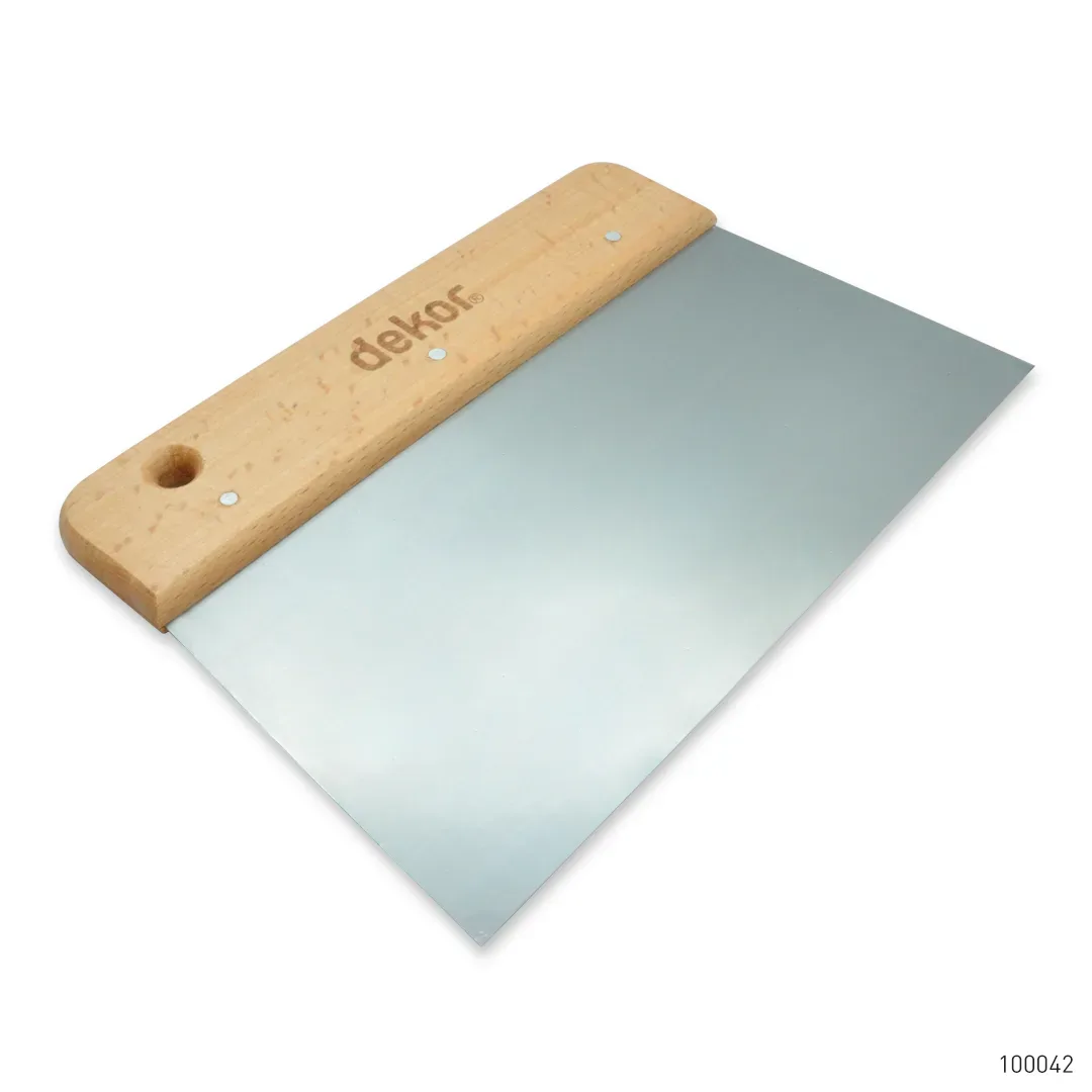 Dekor Geniş Ispatula Ahşap Saplı Yay Çeliği 22 cm