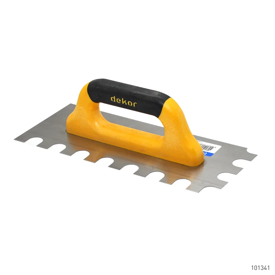 Dekor Kapalı Plastik Saplı 17x20 Dişli Seramik Malası Paslanmaz Çelik 30 cm