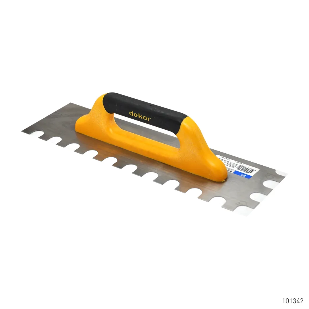 Dekor Kapalı Plastik Saplı 17x20 Dişli Seramik Malası Paslanmaz Çelik 40 cm