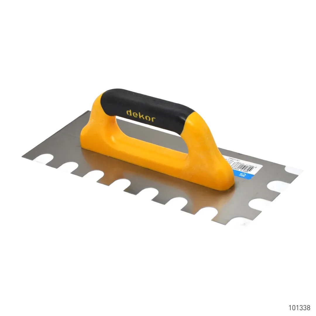 Dekor Kapalı Plastik Saplı 17x20 Dişli Seramik Malası Yay Çeliği 30 cm