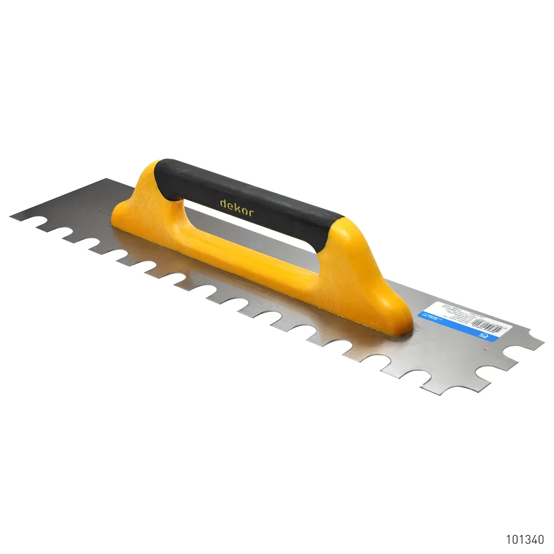 Dekor Kapalı Plastik Saplı 17x20 Dişli Seramik Malası Yay Çeliği 50 cm