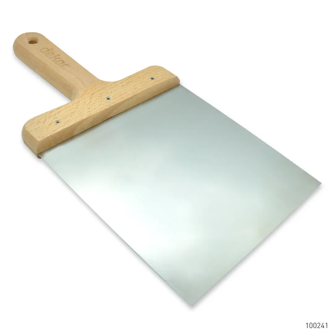 Dekor Macun Küreği Ahşap Saplı Paslanmaz Çelik 16 cm