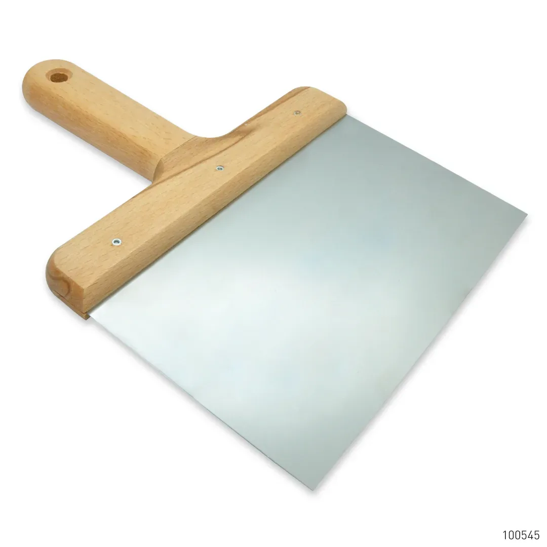 Dekor Macun Küreği Ahşap Saplı Paslanmaz Çelik 20 cm x 12 cm