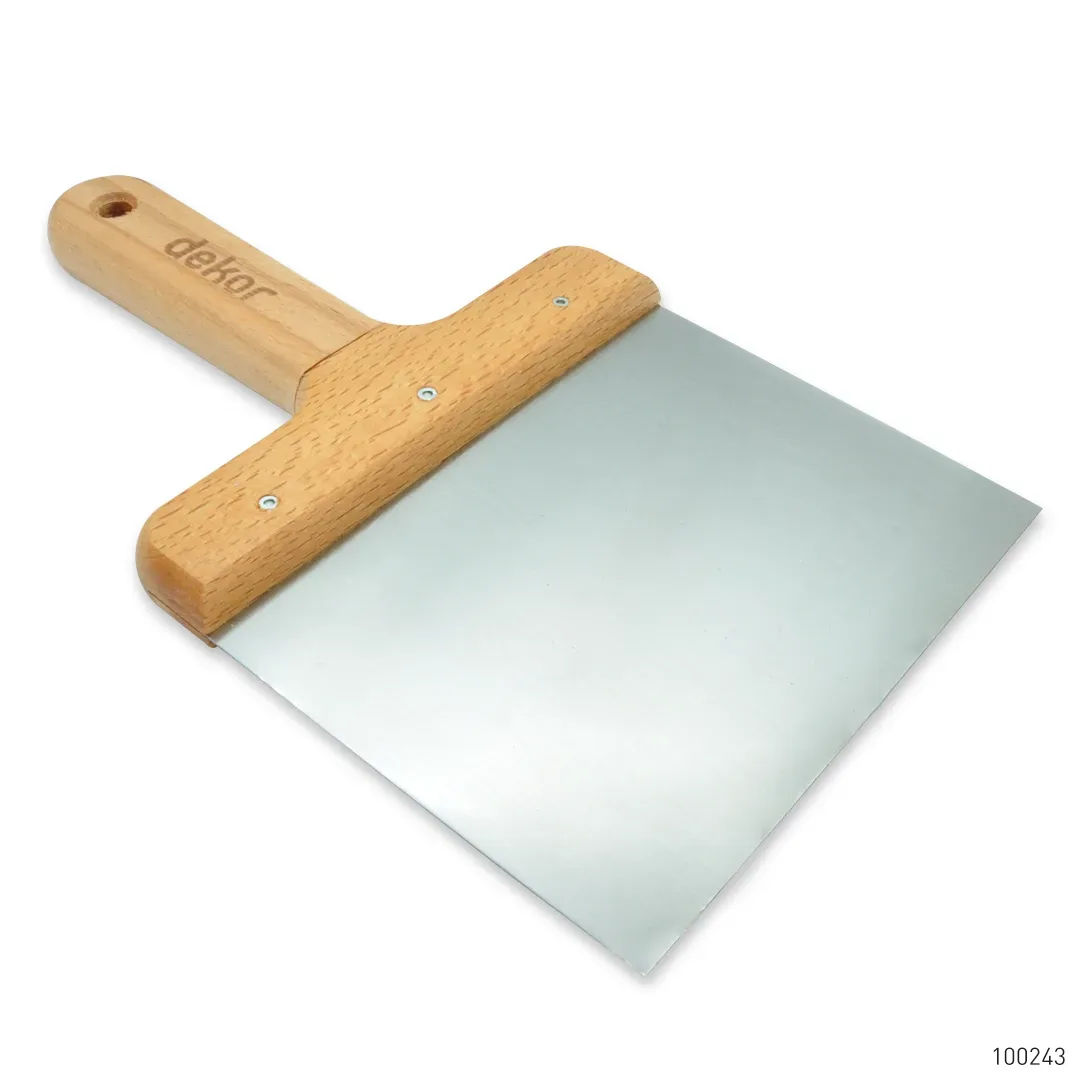 Dekor Macun Küreği Ahşap Saplı Yay Çeliği 16 cm x 12 cm