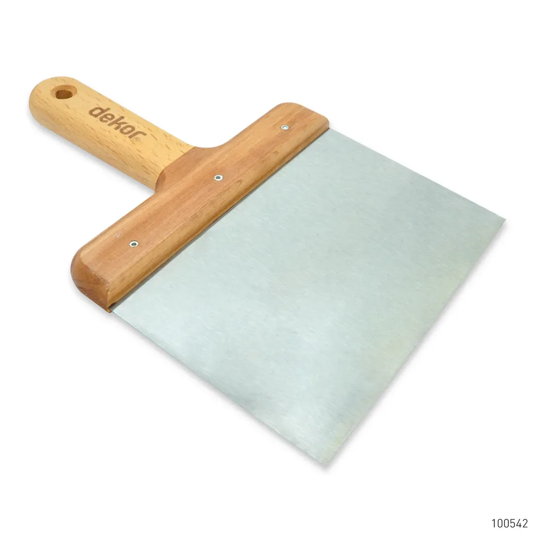 Dekor Macun Küreği Ahşap Saplı Yay Çeliği 18 cm x 12 cm