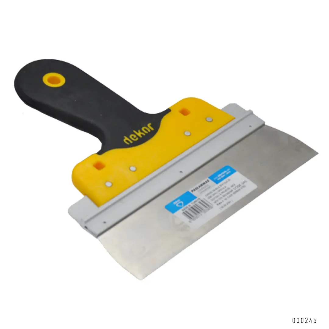 Dekor Plastik Eğri Saplı Ispatula Paslanmaz Çelik 20 cm