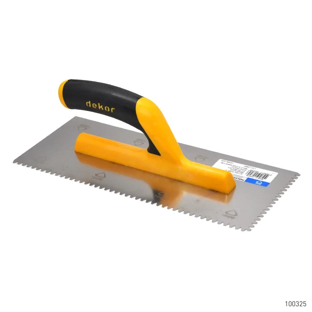 Dekor Seramik Malası Açık Plastik Saplı Paslanmaz Çelik Üçgen 30 cm