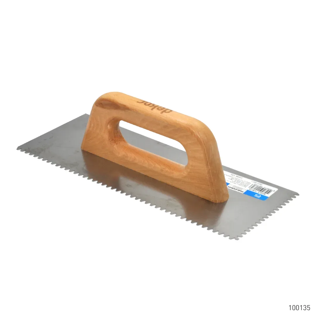 Dekor Seramik Malası Ahşap Saplı Paslanmaz Çelik Üçgen 30 cm