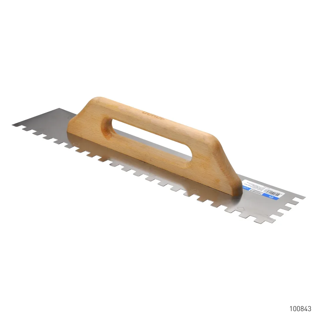 Dekor Seramik Malası Ahşap Saplı Paslanmaz Çelik 12 x 12 50 cm