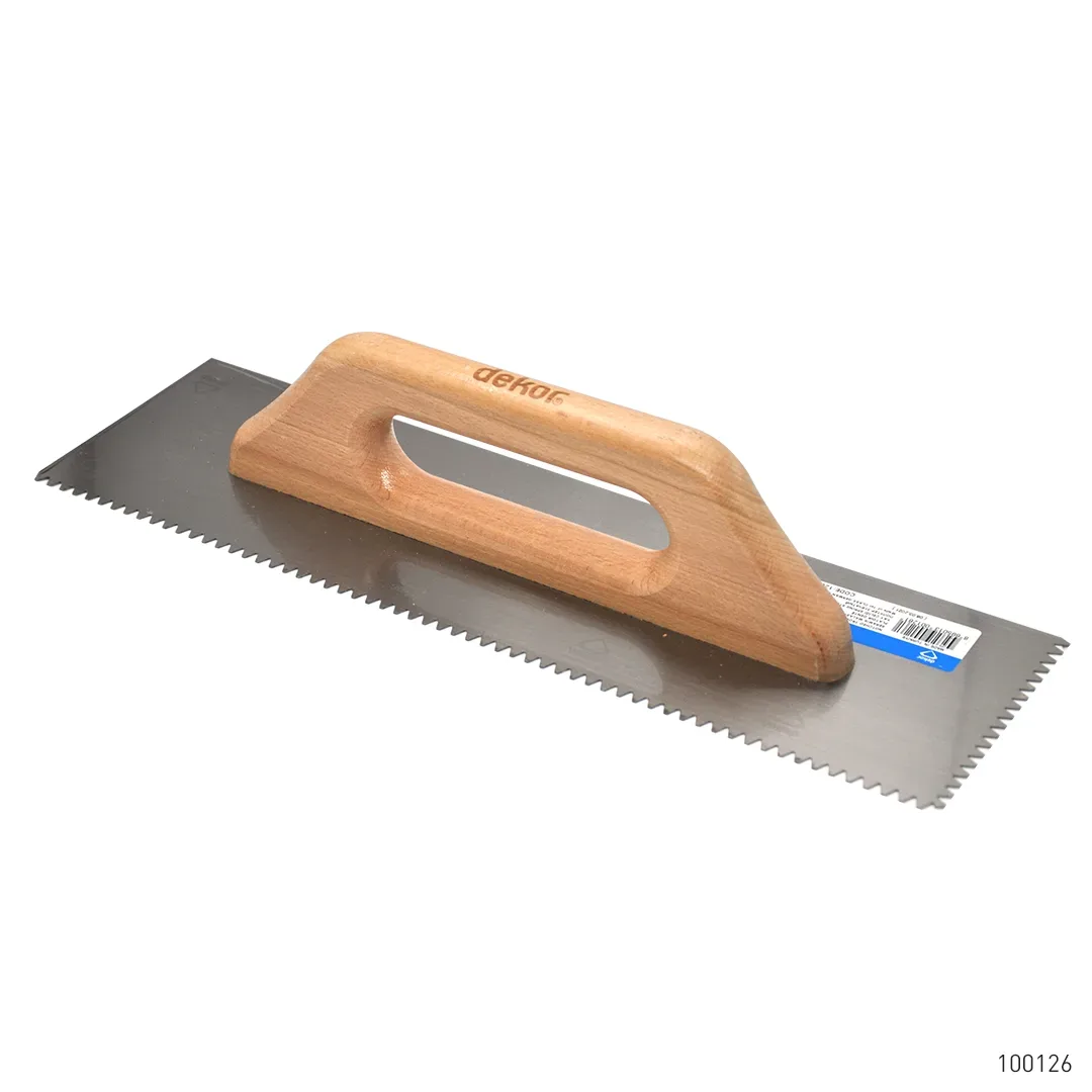 Dekor Seramik Malası Ahşap Saplı Yay Çeliği Üçgen 40 cm