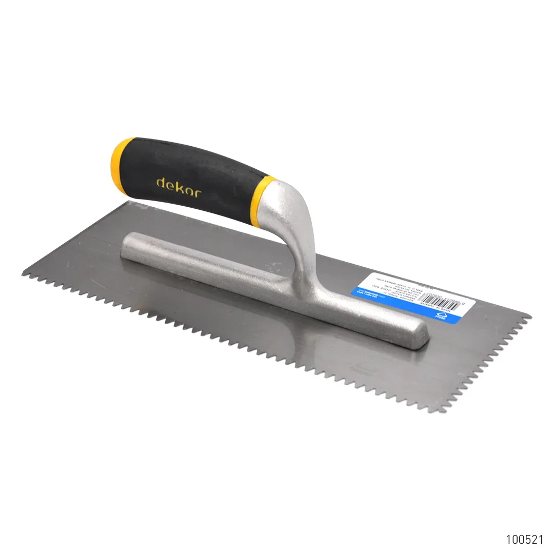 Dekor Seramik Malası Alüminyum Saplı Paslanmaz Çelik Üçgen 30 cm