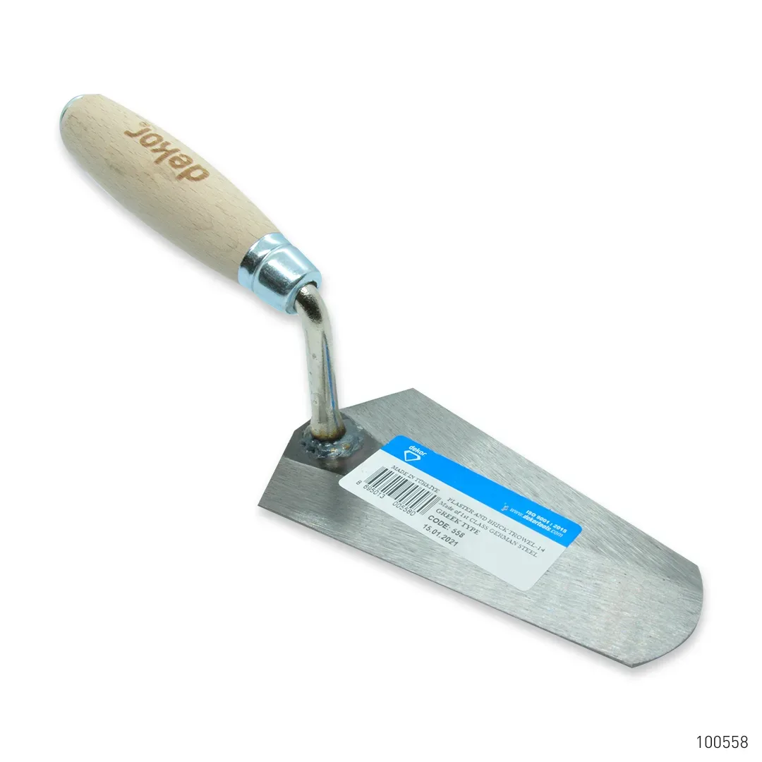 Dekor Sıva Malası Grek Model Ahşap Saplı Yay Çeliği 14 cm