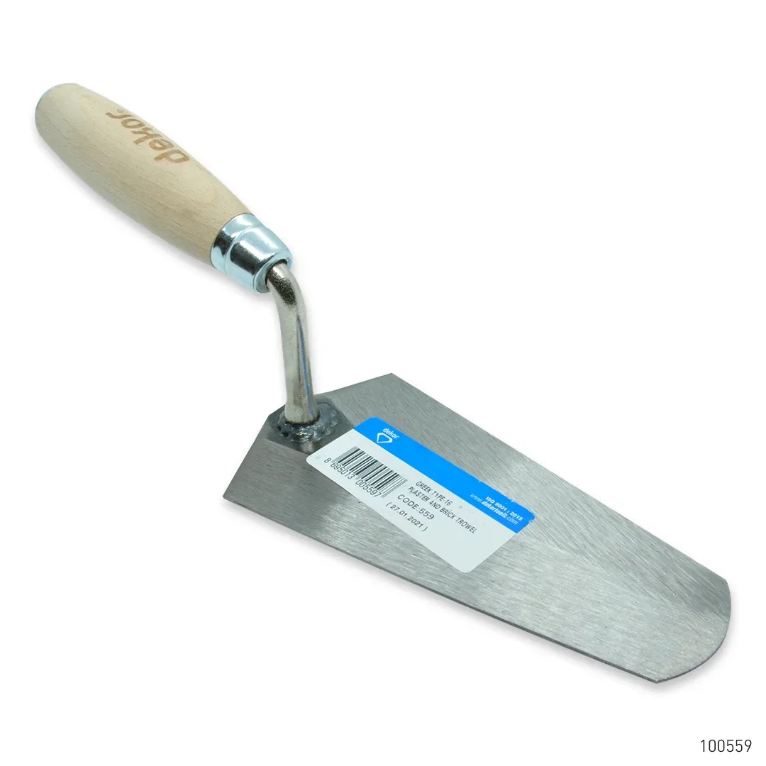 Dekor Sıva Malası Grek Model Ahşap Saplı Yay Çeliği 16 cm