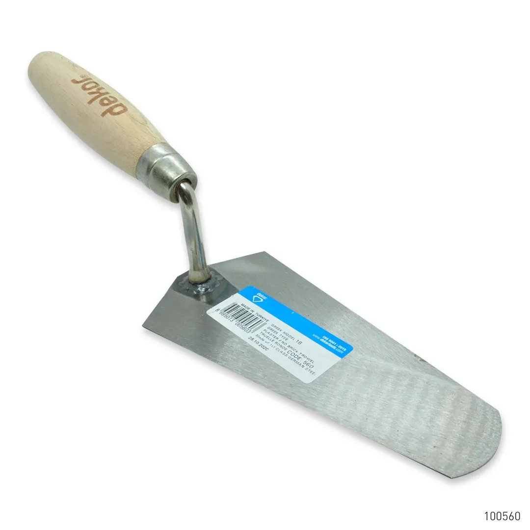 Dekor Sıva Malası Grek Model Ahşap Saplı Yay Çeliği 18 cm