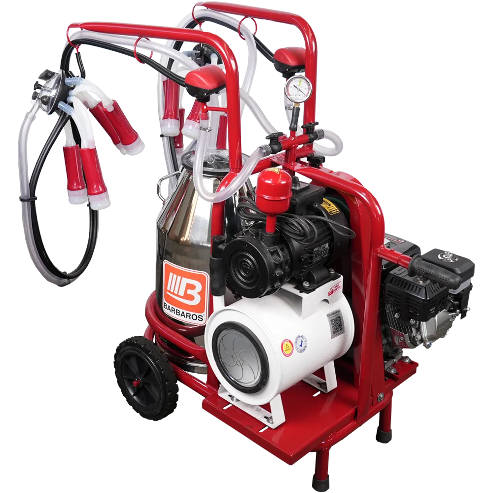 Bartech Çift Sağım Tek Güğüm İnek Sağım Makinesi Benzinli-Elektrikli Model