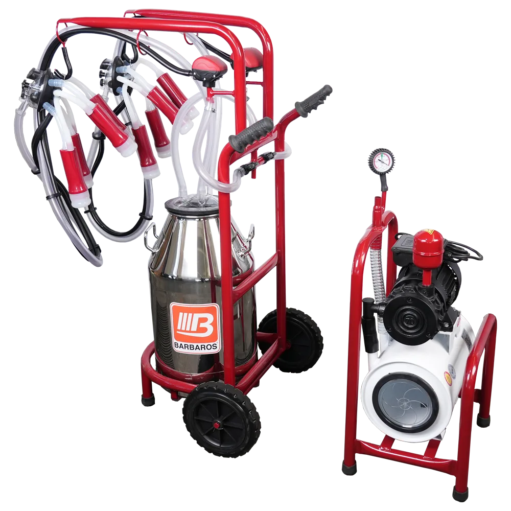 Bartech Çift Sağım Tek Güğüm İnek Sağım Makinesi Yarı Sabit Model